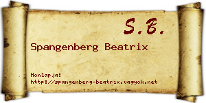 Spangenberg Beatrix névjegykártya