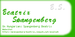 beatrix spangenberg business card